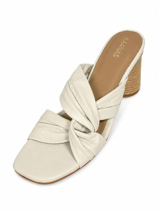 KAANAS Shoes - NWB Kaanas Naranjo Off White Mule Heels Size 10